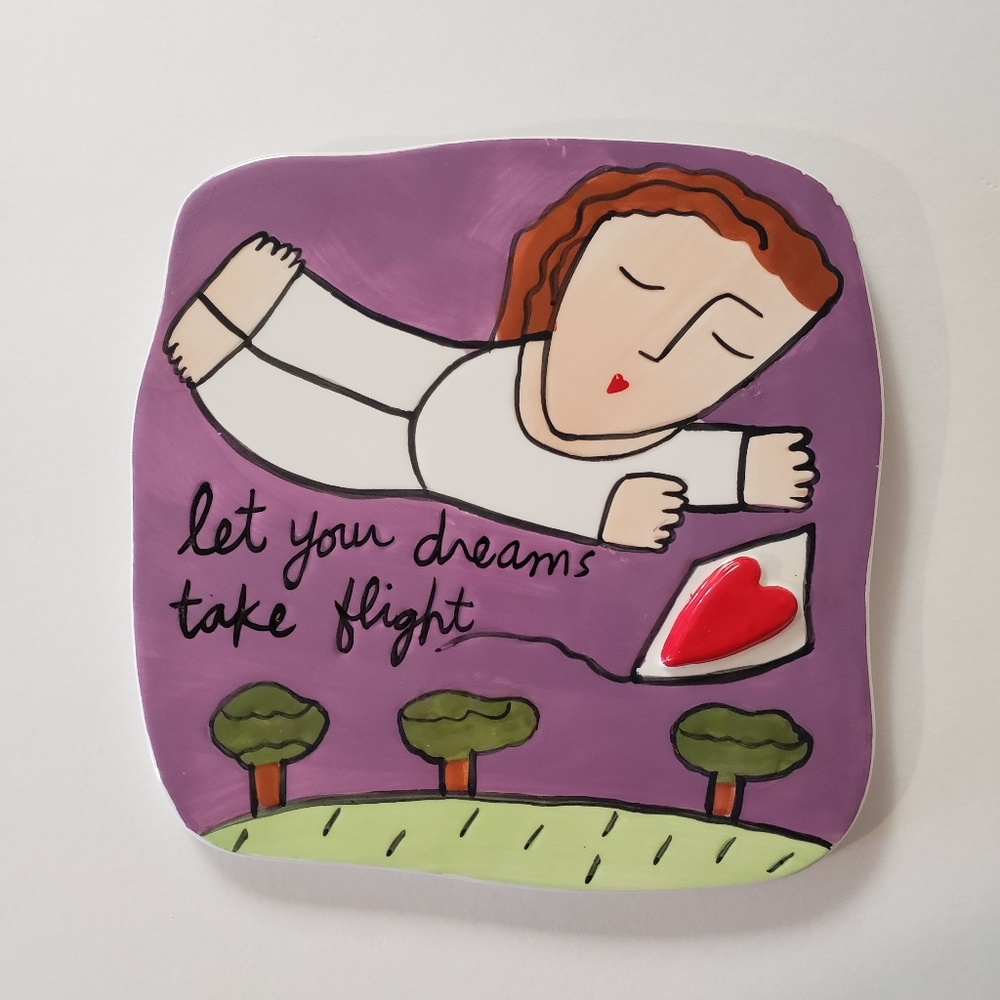 Handcrafted Wall Art Decor Plaque "Dream" Sandra Magsamen